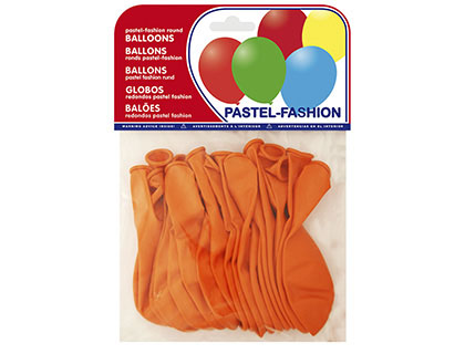 20 globos pastel naranja